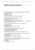 IAHSS Chapter questions and Answers Latest Updated