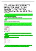 ATI 2019 RN COMPREHENSIVE  PREDICTOR STUDY GUIDE  CORRECT AND VERIFIED  ANSWERS)|ALREADY GRADED A+ Testing for TB