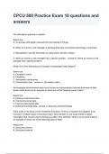 CPCU 500 Practice Exam 10 questions and answers 