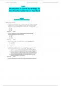 Exam Introduction to Clinical Psychology, 4e John Hunsley, Catherine Lee (Test Bank Chapter 1 The Evolution of Clinical Psychology Multiple Choice Questions 1. A national survey found that 1 of Canadian adolescents and adults reported that in the last yea