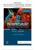 TEST BANK  McCance & Huether’s Pathophysiology: The Biologic Basis for Disease in Adults and Children (9TH) by Julia Rogers