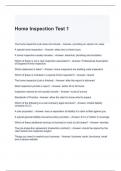 Home Inspection Test 1 with complete solutions