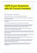 Bundle For CSPE Exam Questions with All Correct Answers