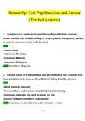 Hazmat Ops Test Prep  Questions and Answers (2024 / 2025) (Verified Answers)