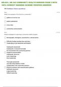 NR-442: | NR 442 COMMUNITY HEALTH NURSING EXAM 2 practice questions WITH 100% VERIFIED ANSWERS