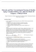 Ebersole and Hess' Gerontological Nursing & Healthy  Aging, Canadian Edition, 3rd - 2024 Test Bank All  Chapters - 9780323778749- 9780323778749