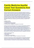 LATEST 2024 Family Medicine Aquifer Cases Test Questions And Correct Answers