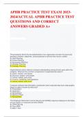 APHR PRACTICE TEST EXAM 2023- 2024/ACTUAL APHR PRACTICE TEST QUESTIONS AND CORRECT  ANSWERS GRADED A+