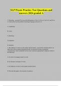 SLP Praxis Practice Test Questions and answers 2024 graded A