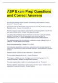 ASP Exam Prep Questions and Correct Answers 