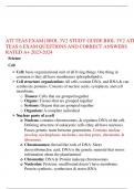 ATI TEAS EXAM | BIOL 3V2 STUDY GUIDE BIOL 3V2 ATI  TEAS 6 EXAM QUESTIONS AND CORRECT ANSWERS  RATED A+ 2023-2024