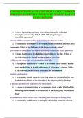 COMMUNITY HEALTH EXIT HESI LATEST VERSION 2022-2024/ HESI EXIT COMMUNITY HEALTH LATEST EXAM 2022-2024 1. A nurse is planning a primary prevention strategy for reducing obesity in acommunity. Which of the following strategies should the nurse use? educate 