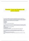   Primerica - Exam test Questions with correct solutions.