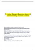   Primerica: Guaranty Exam questions and answers 100% guaranteed success.