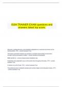  ISSA TRAINER EXAM questions and answers latest top score.