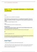 BIOD 171 ALL EXAMS GRADED A –PORTAGE  LEARNING Exam 1. True or False:A virus is considered a microorganism. False. Viruses are not living and as such are not considered microorganisms. Viruses can, however, be classified as microbes, a more general term t