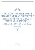 Test Bank Safe Maternity & Pediatric Nursing Care Second Edition by Luanne Linnard-Palmer	All Chapters (1-38)|A+ULTIMATE GUIDE 2022