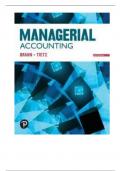 Solution Manual for Managerial Accounting, 6th Edition By Karen Braun, Wendy Tietz (Pearson)