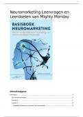 Basisboek Neuromarketing samenvatting + leervragen en leerdoelen Hogeschool Zuyd