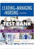 Test bank for leading and managing in nursing 8th edition by yoder wise chapters 1 30 complete