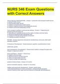 Bundle For NURS 346 1,2,3 Exam Questions with Correct Answers