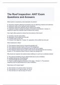 The Roof Inspection AHIT Exam Questions and Answers