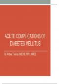 acute complications of diabetes