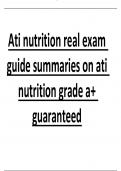 Ati nutrition real exam guide summaries on ati nutrition grade a+ guaranteed