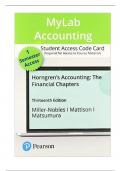 Test Bank For Horngren’s Accounting, The Financial Chapters, 13th Edition By Tracie Miller-Nobles, Brenda Mattison