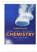 Test Bank For General, Organic, and Biological Chemistry Structures of Life, 6th Edition By Karen Timberlake