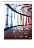 Test Bank For Abnormal Psychology, 3rd Edition By_William J. Ray