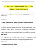 NR509 / NR 509 Final Exam: Advanced Physical Assessment Questions and Answers (2024 / 2025) (Verified Answers)