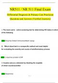 NR511 / NR 511 Final Exam Q & A (Latest 2024 / 2025): Differential Diagnosis & Primary Care Practicum (Verified Answers)