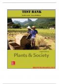 TESTBANK- PLANTS AND SOCIETY 8TH EDITION LEVETIN TESTBANK