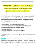 NR511 / NR 511 MIDTERM EXAM STUDY BUNDLE (Latest 2024 / 2025): Differential Diagnosis & Primary Care Practicum (Verified Answers)