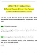 NR601 / NR 601 Midterm Exam Qs & Ans (Latest 2024 / 2025) : Primary Care of the Maturing & Aged Family Practicum (Verified Answers)