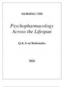 NURSING 7350 PSYCHOPHARMACOLOGY ACROSS THE LIFESPAN EXAM Q & A 2024.