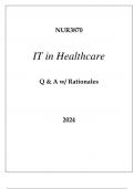 NUR3870 IT IN HEALTHCARE EXAM Q & A 2024.