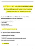 NR511 / NR 511 Midterm Exam Study Guide  Differential Diagnosis & Primary Care Practicum Questions and Answers (2024 / 2025) (Verified Answers)