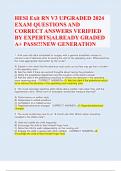 HESI Exit RN V3 UPGRADED 2024 EXAM QUESTIONS AND CORRECT ANSWERS VERIFIED BY EXPERTS|ALREADY GRADED A+ PASS!!!NEW GENERATION