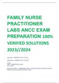 LATEST FAMILY NURSE PRACTITIONER LABS ANCC EXAM PREPARATION 100% VERIFIED SOLUTIONS 2024