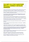 UPDATED FCC EMT CH 8 TEST QUESTIONS WITH ALL CORRECT DETAILED ANSWERS