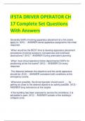 IFSTA DRIVER OPERATOR CH 17 Complete Set Questions With Answers