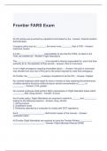 Frontier FARS Exam with correct Answers