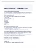 Frontier Airlines Oral Exam Guide with complete solutions