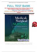 FULL TEST BANK FOR - Medical-Surgical Nursing: Critical Thinking in Patient Care 5th Edition PRISCILLA LEMON Latest Update Graded A+   