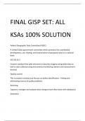LATEST FINAL GISP SET: ALL KSAs 100% SOLUTION