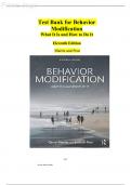 Testbank for Behavior Modification 11th Edition Martin 