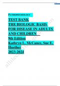 Test bank mccance pathophysiology biologic basis for disease 9th edition 2023-2024 Latest Update