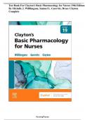 Test Bank For Clayton’s Basic Pharmacology for Nurses 19th Edition By Michelle J. Willihnganz, Samuel L. Gurevitz, Bruce Clayton Chapter 1-48